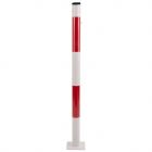 Słupek parkingowy blokujący U-12b | metalowy, 110 cm, na stopie, łańcuchowy, 2 otwory (zalecane)